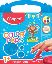 Color'peps finger paint pot 80gx4 col MD-812510