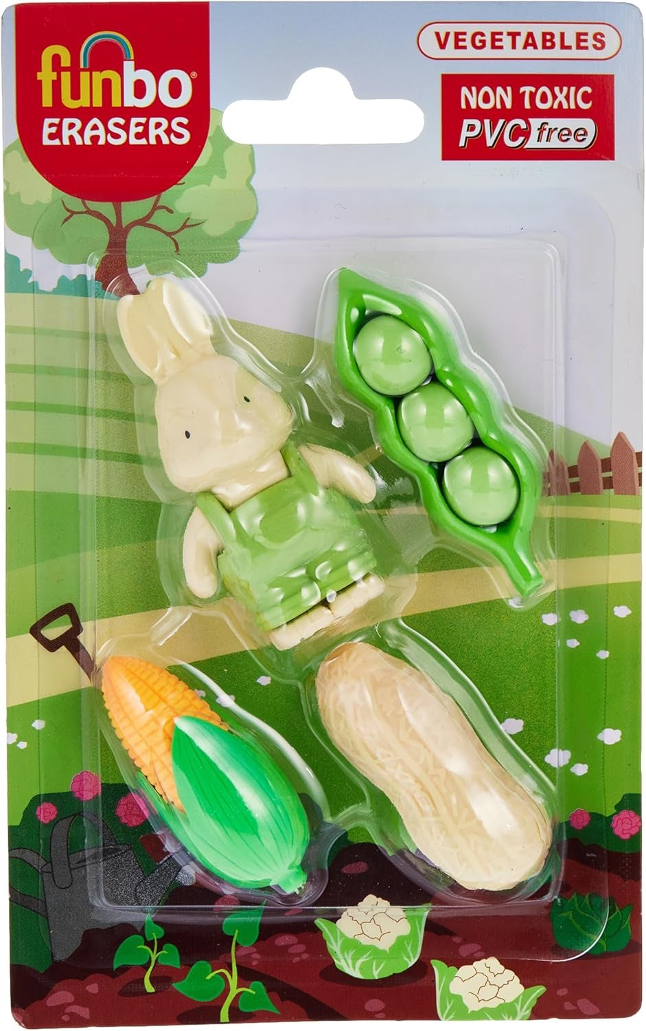 3D Eraser in Blister Pack-Rabbit Veg FO-ER-VEG-02