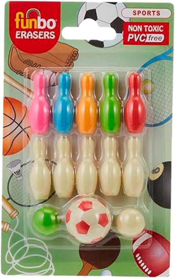 3D Eraser in Blister Pack-Sports FO-ER-SPORTS-01