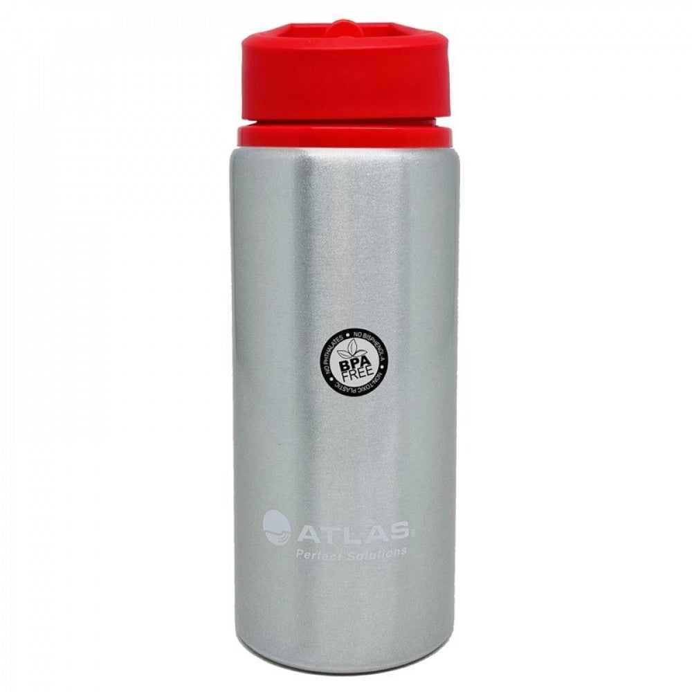 Water Bottle Sipper Aluminium Red 0.6L AS-WB0035-RD