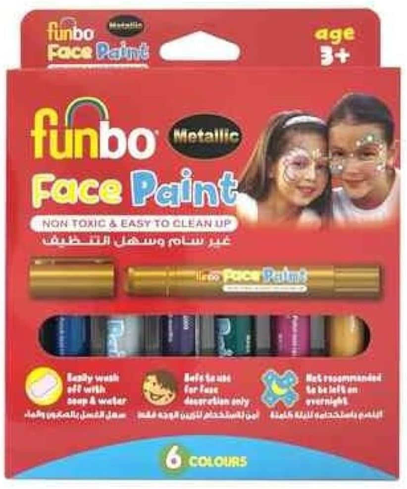 Face Paint Sticks 6g PK = 6 Metalic col FO-FPS-06M