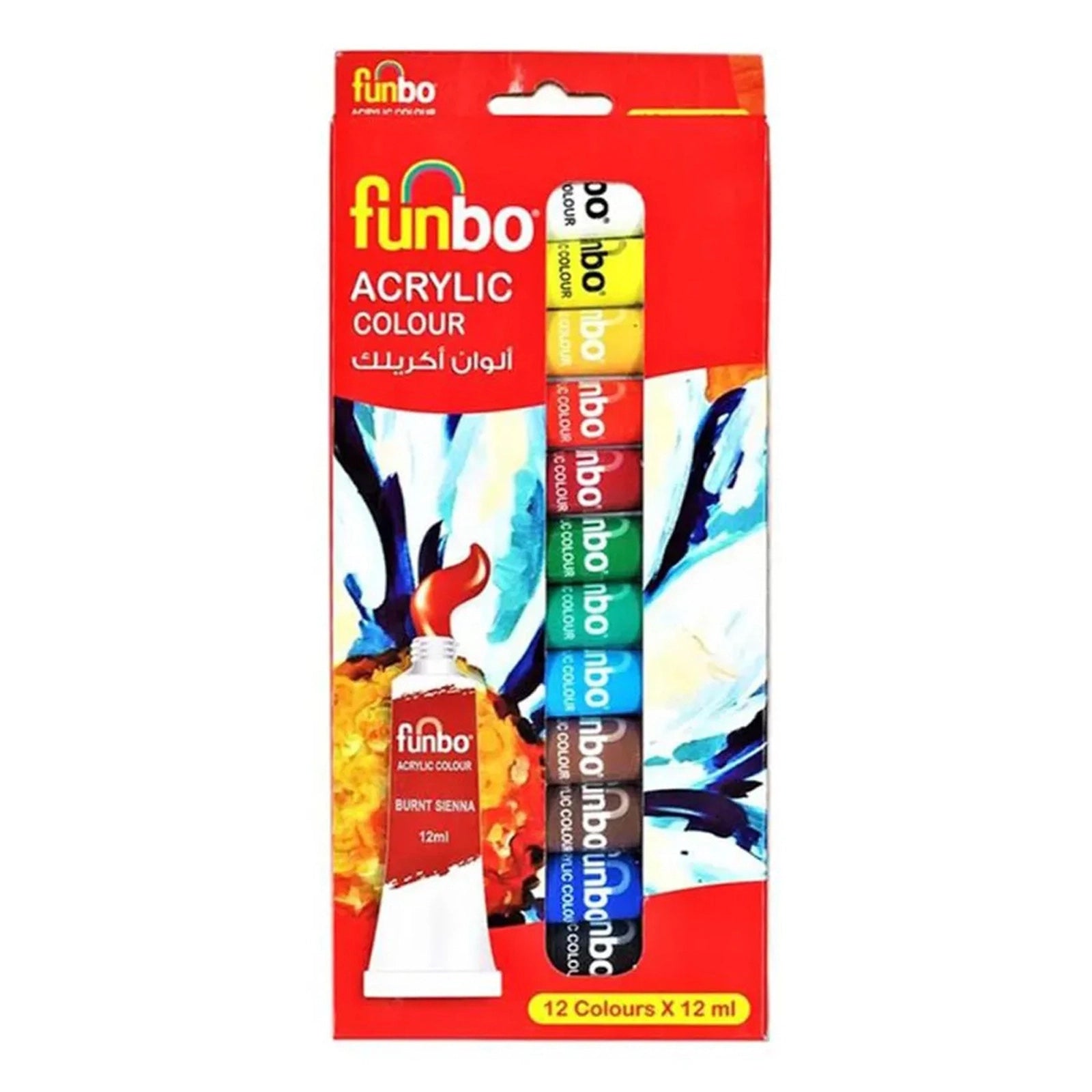 Acrylic Paint Set 12 col X 12ml Tubes FO-ACRYLIC-1212