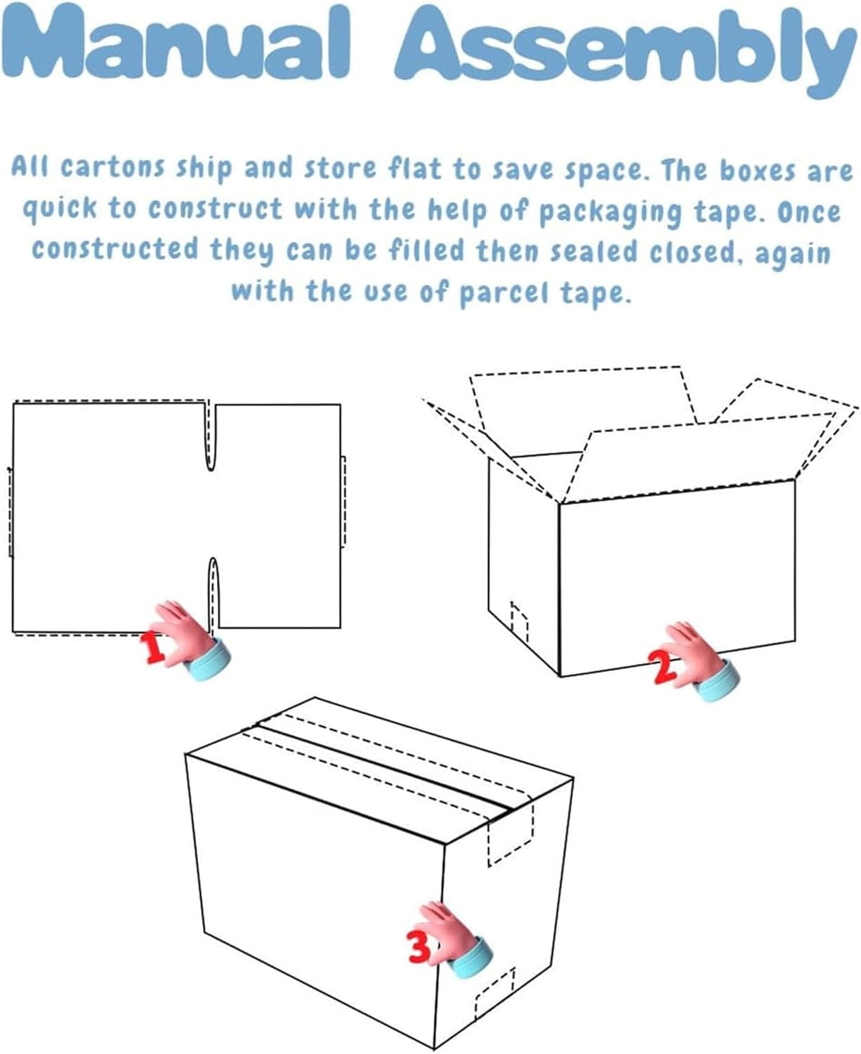  CARTON BOX WHITE (XL) 60X60X60CM
