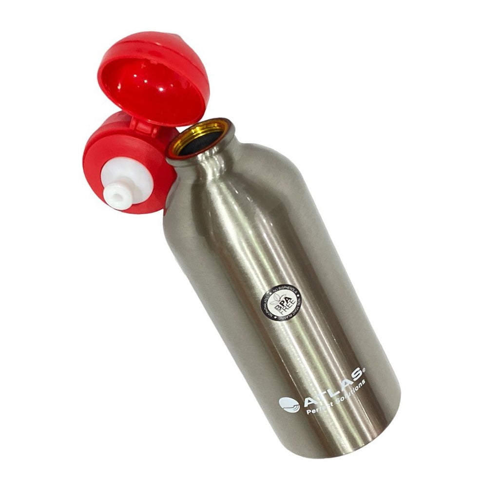 Water Bottle Sipper Stainless Steel 600 ml Red Atlas AS-WB0686-RD