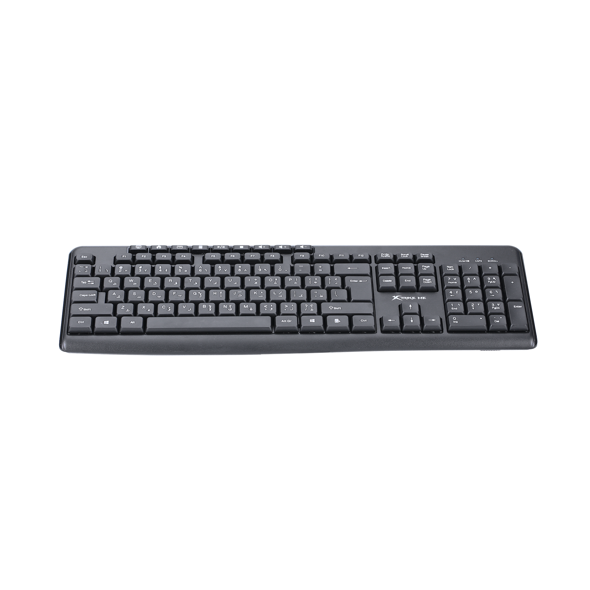 XTRIKE ME KB-248W AR wireless keyboard Arabic-English layout Qatar