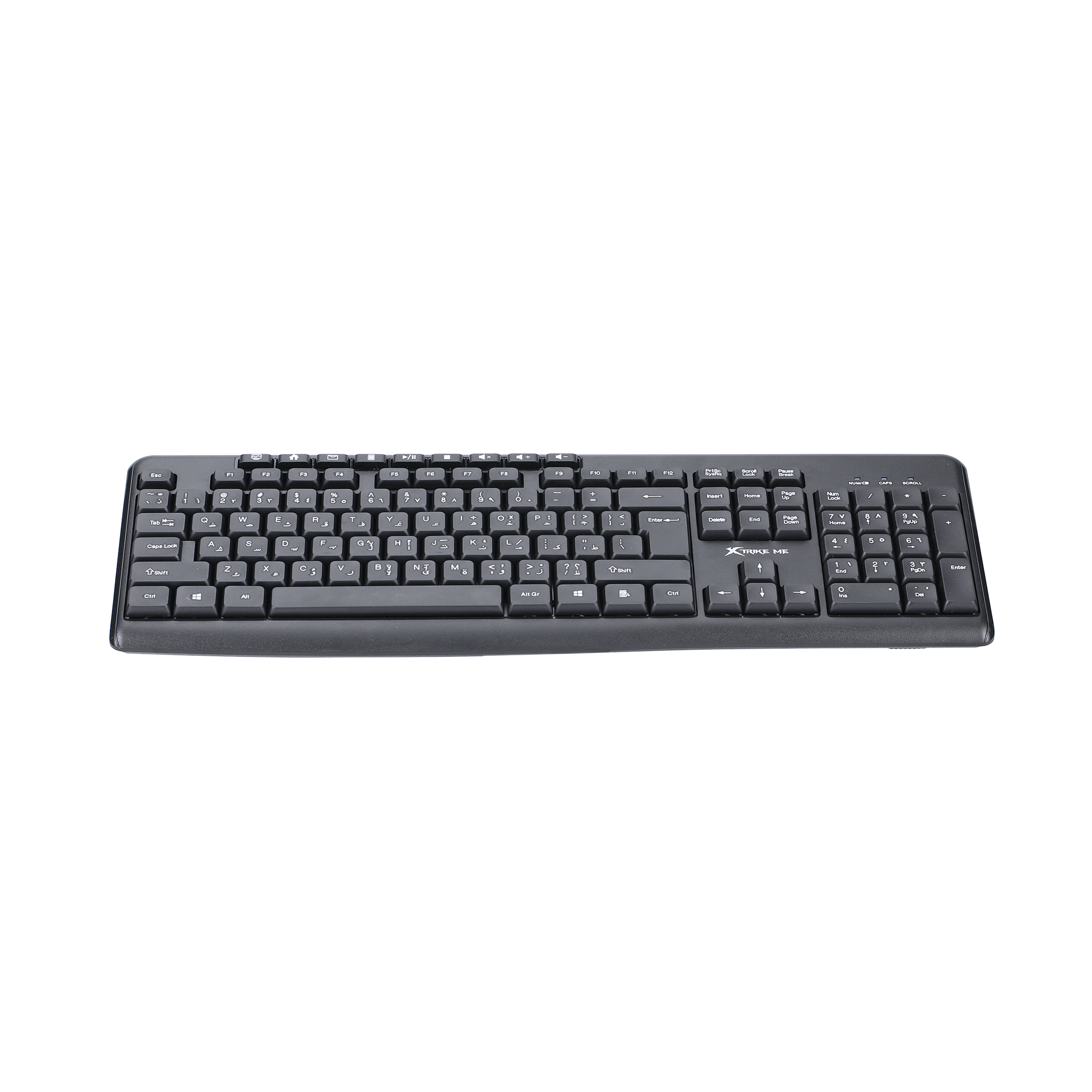 XTRIKE ME KB-248W AR wireless keyboard Arabic-English layout Qatar