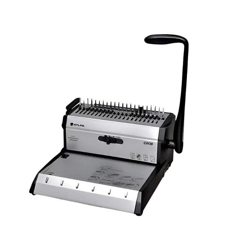 Atlas 2-in-1 Comb and Wire Binding Machine AS-BM-W32B – Office Binding Equipment for A4 Documents in Qatar