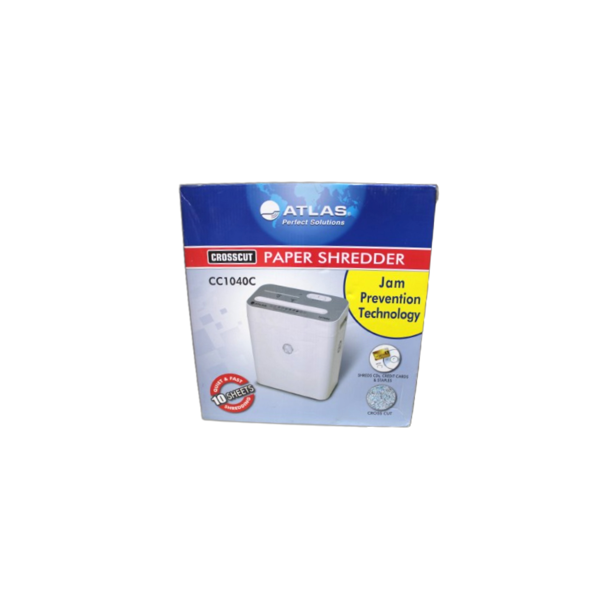 Atlas AS-S2-CC1040C Cross-Cut Paper Shredder – Best Price in Qatar