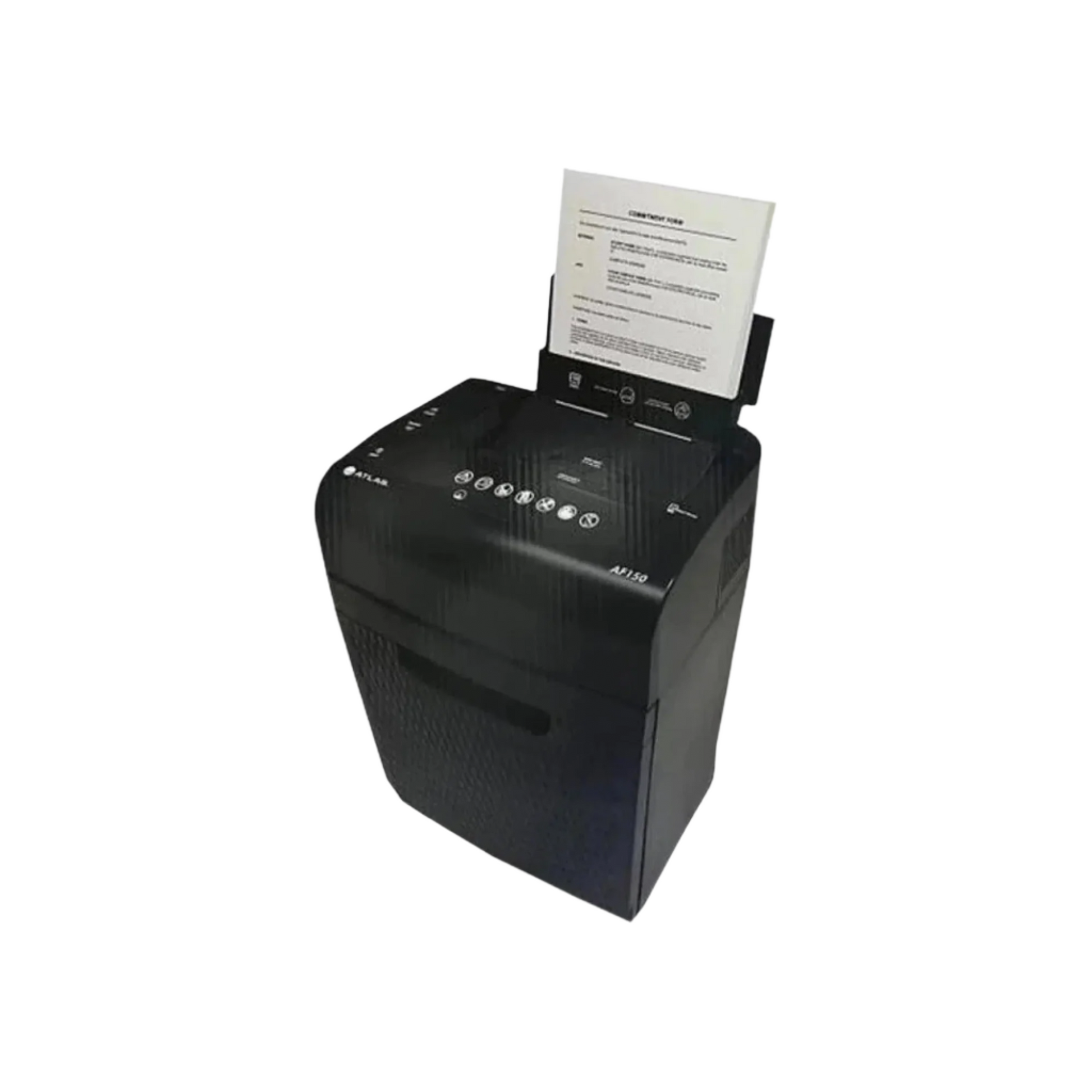 Atlas Paper Shredder AS-S2-AF150 – Aut0 Office Shredder for Secure Use in Qatar Feed 150-Sheet Cross-Cut