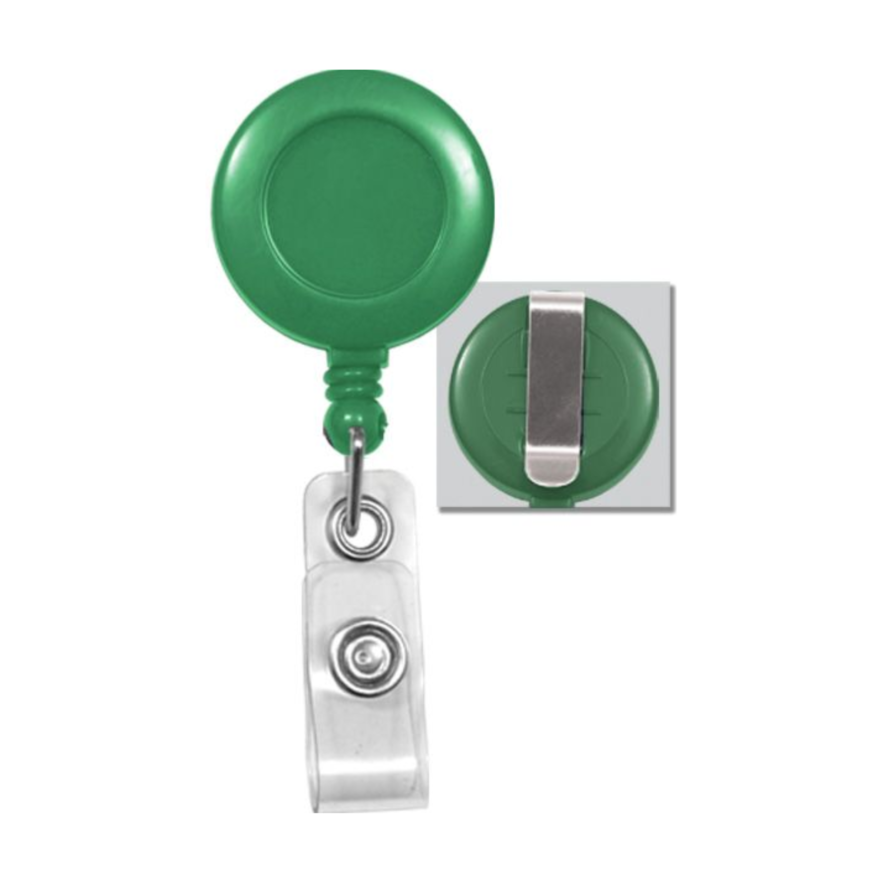 Blue badge reel with retractable cord and clip for ID card – available in Qatar