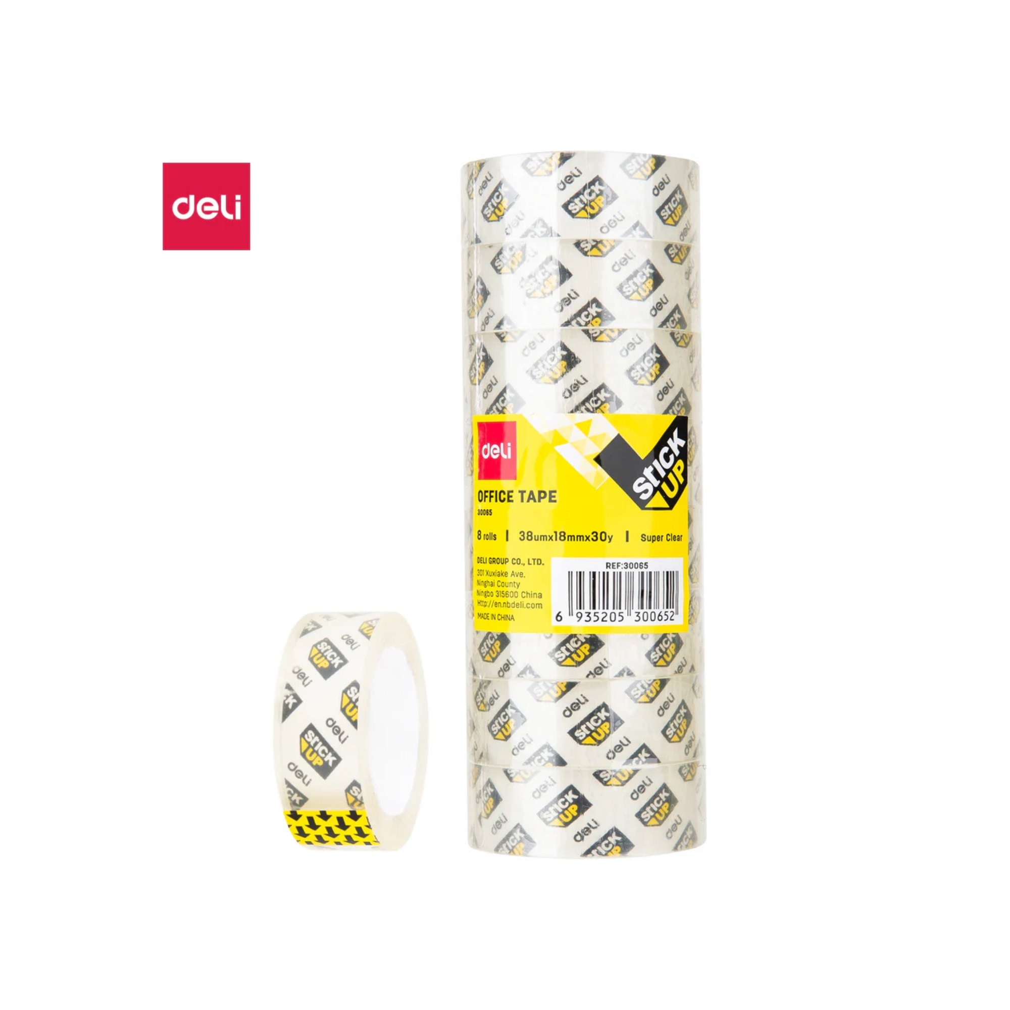 DELI 18mm stationery tape 30 yards 8 roll pack for Qatar offices