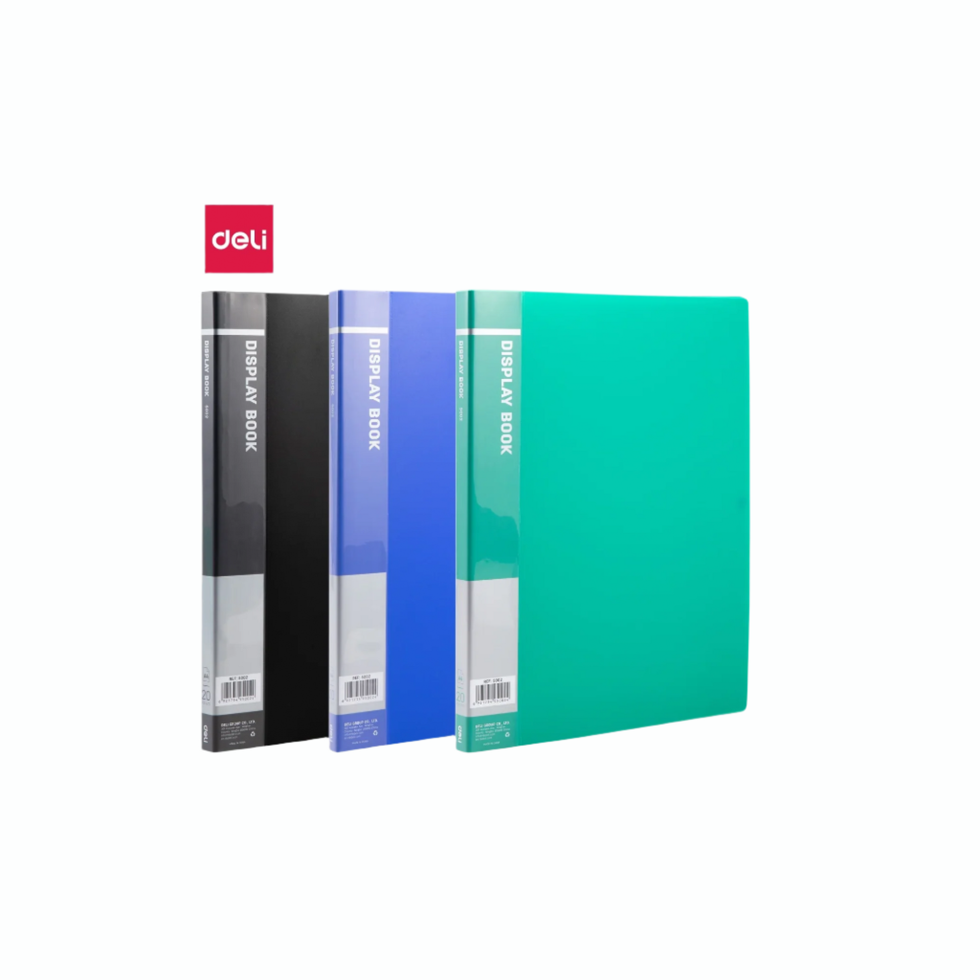 DELI A4 Display Book with 20 Clear Pockets – Plastic Document Folder for Office and School Use in Qatar