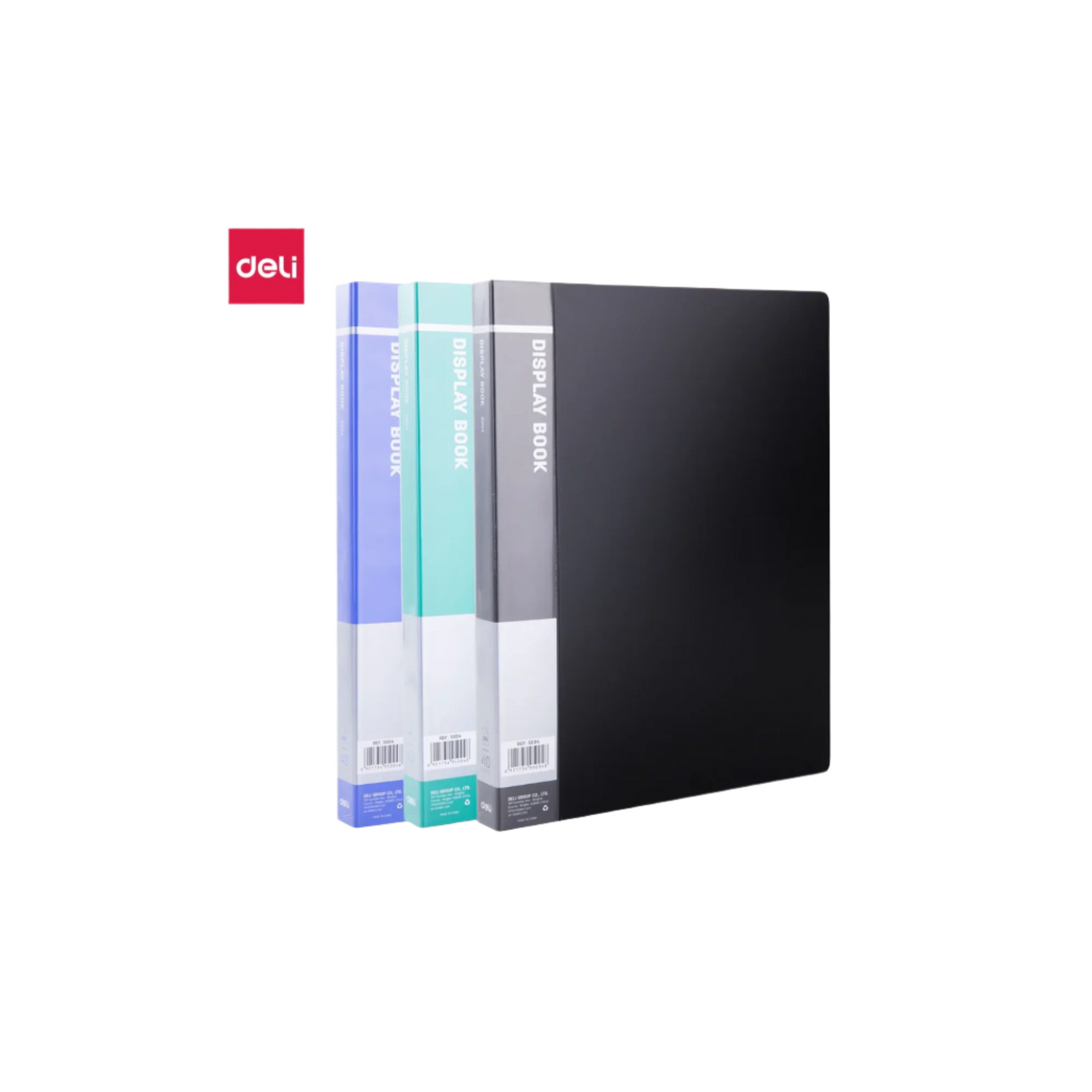 DELI A4 Display Book with 40 Clear Pockets – Plastic Document Folder for Office and School Use in Qatar