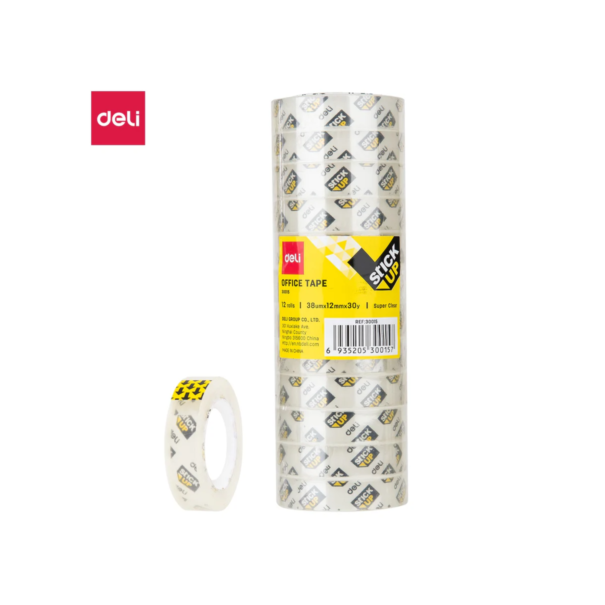 Deli 12mm x 30Y stationery tape 12-roll pack for Qatar