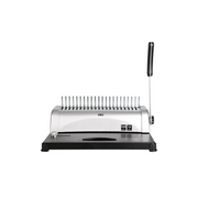  Front view of Deli silver wire binding machine with 350-sheet capacity