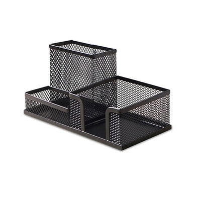 Metal Mesh Desktop Organizer – Black