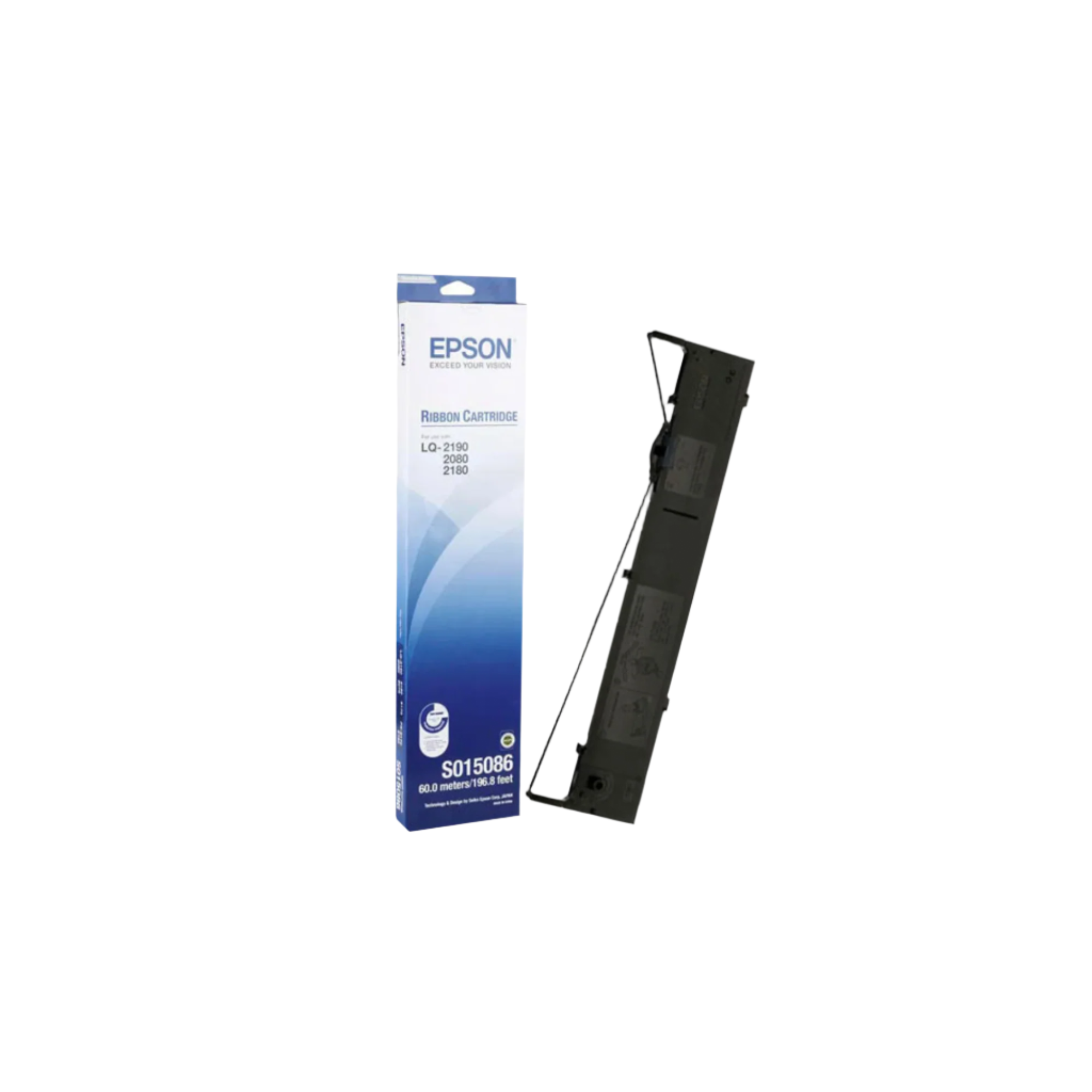 Genuine Epson S015086 black ribbon cartridge for LQ-2190 printer – available in Qatar

