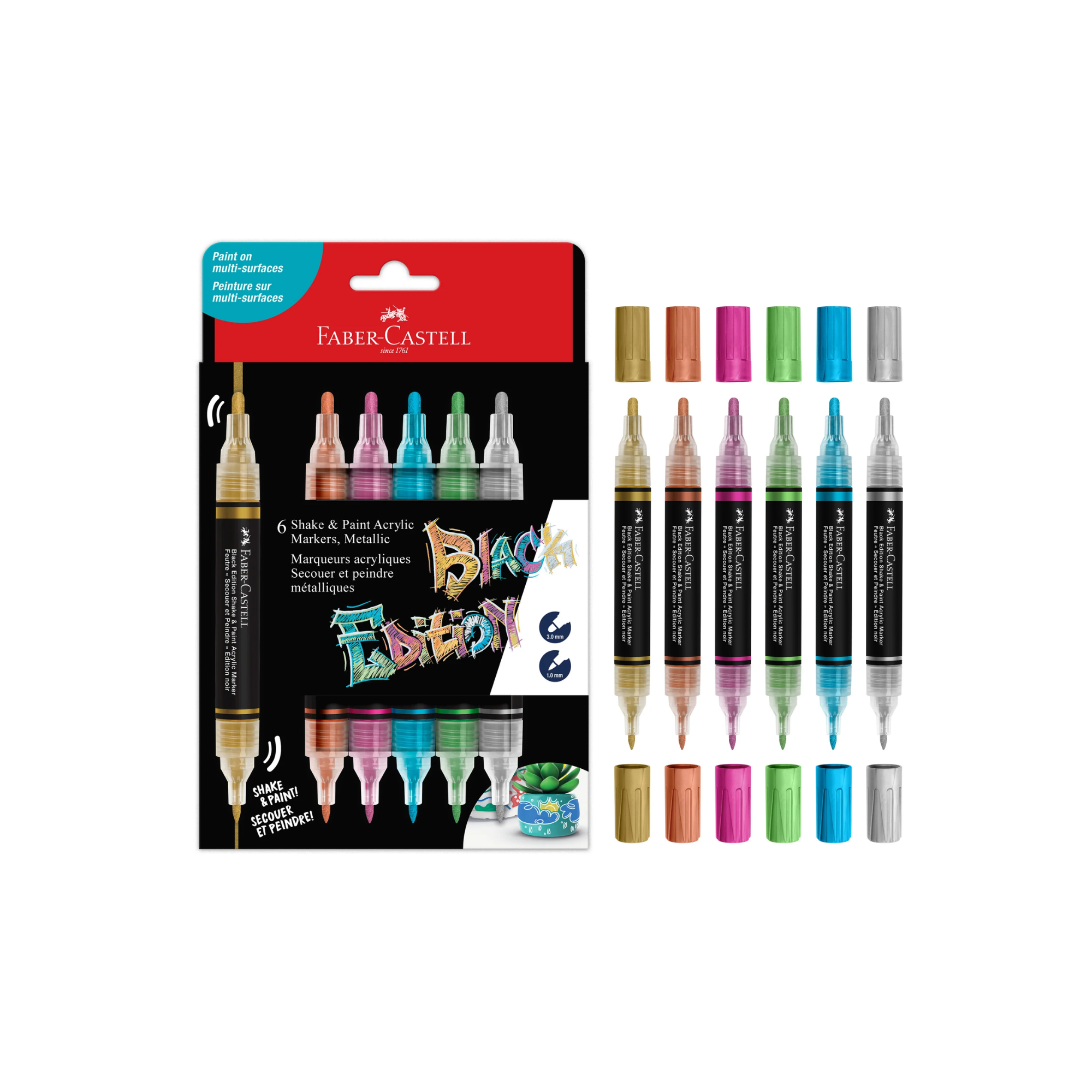 Metallic acrylic markers Faber-Castell for art and crafts in Qatar