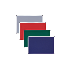 Fabric notice board 90x120cm with aluminium frame mounted in Qatar office