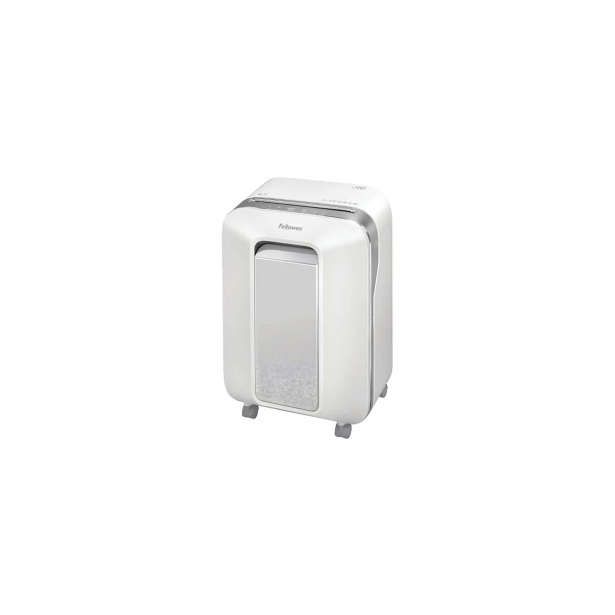 Fellowes LX201 Micro-Cut Shredder White Front View