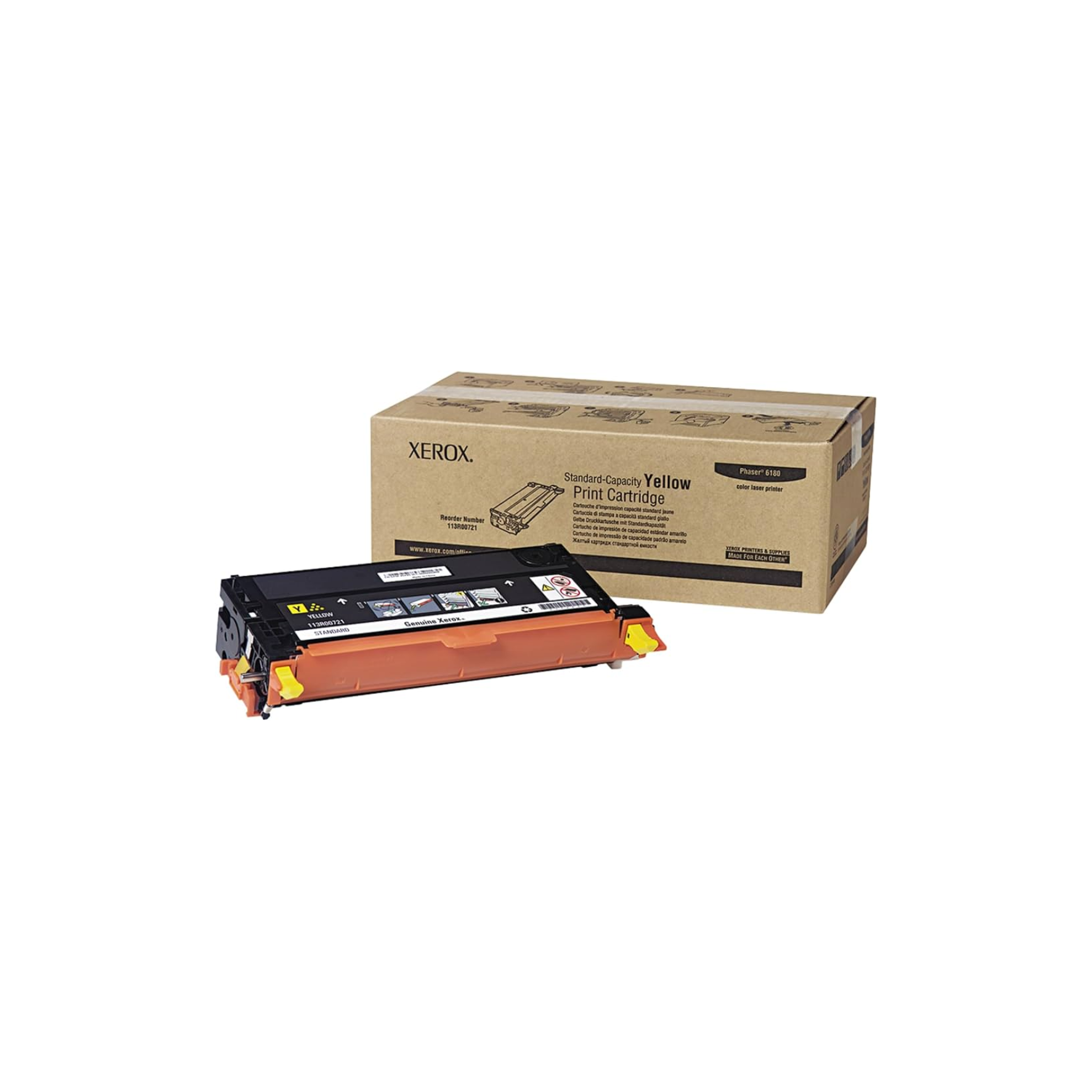 Genuine Xerox 113R00721 toner box – Yellow cartridge