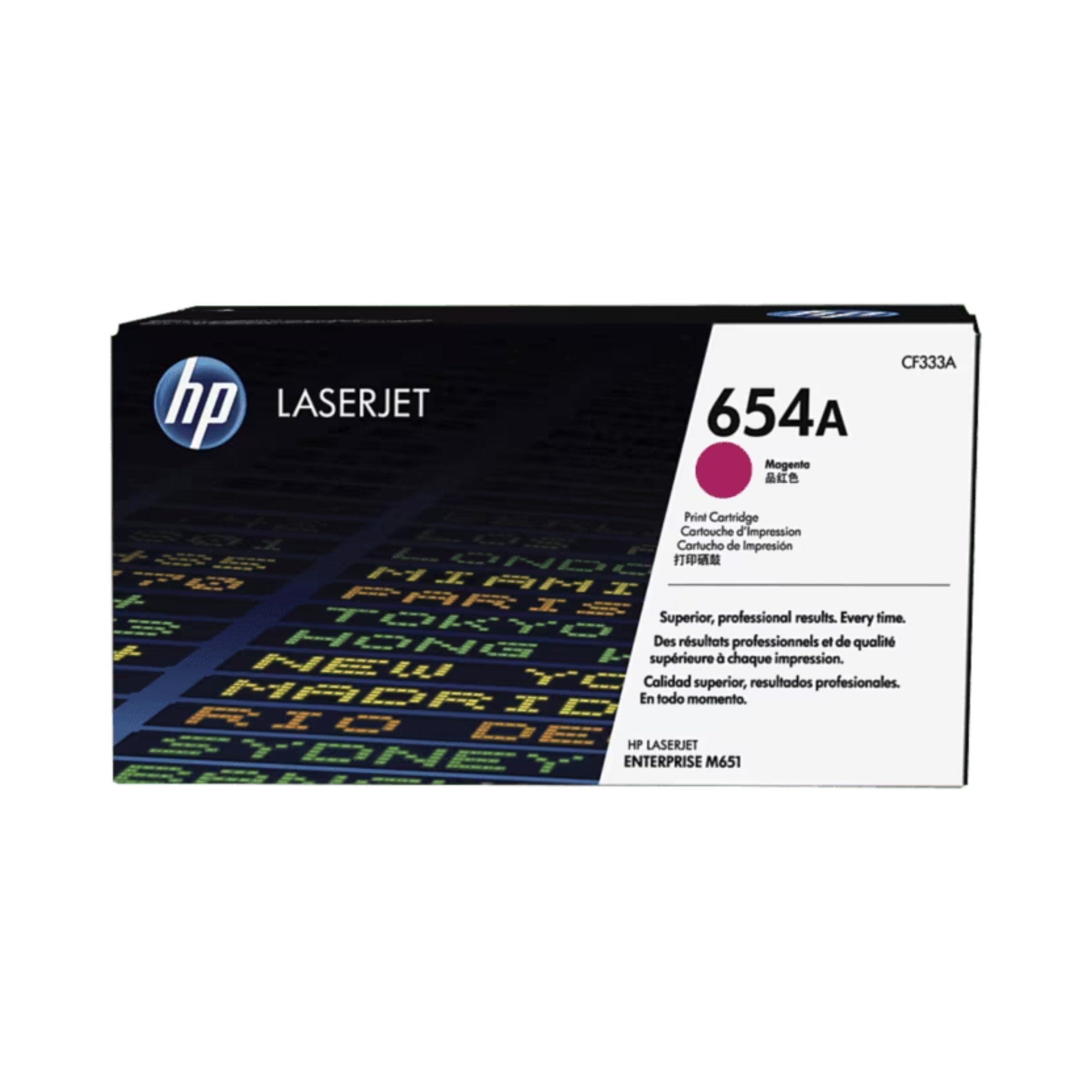 Original HP 654A Magenta Toner Cartridge for LaserJet Enterprise printers