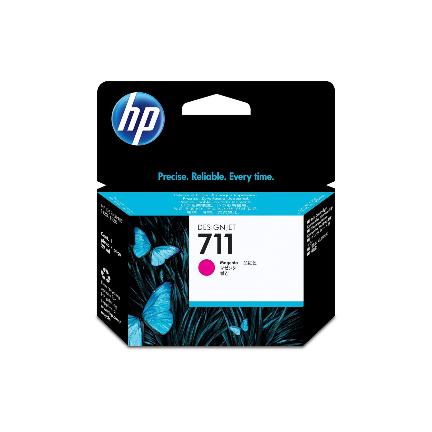 Original HP 711 magenta ink for vibrant colour printing in Qatar

