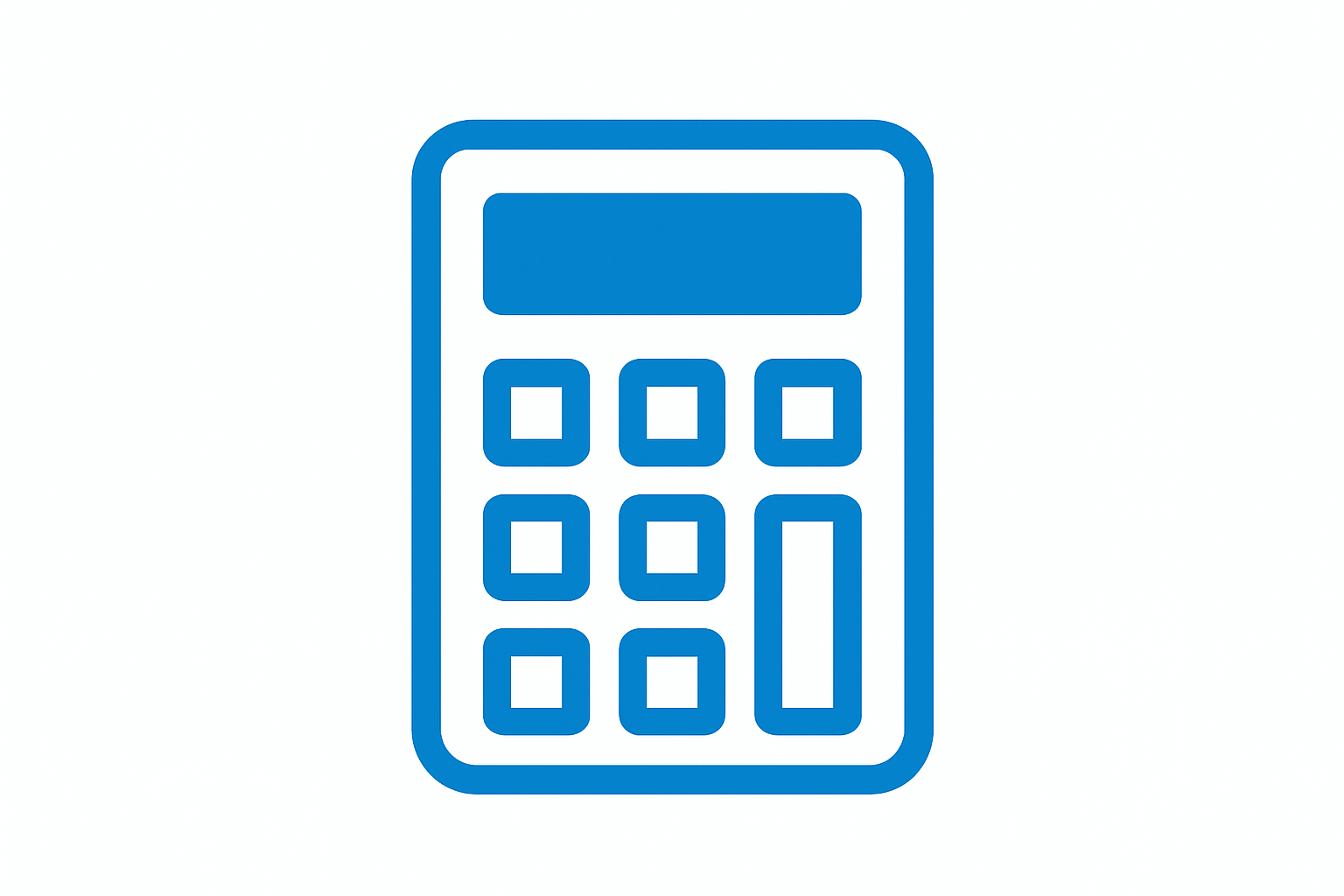 I NEED A CATOGORY ICON FOR MY COLLECTION IN WHITE AND BLUE ( rgb code 1280c0 ) COLOR WITH SIMOLE ICON FOR CALCULATOR 