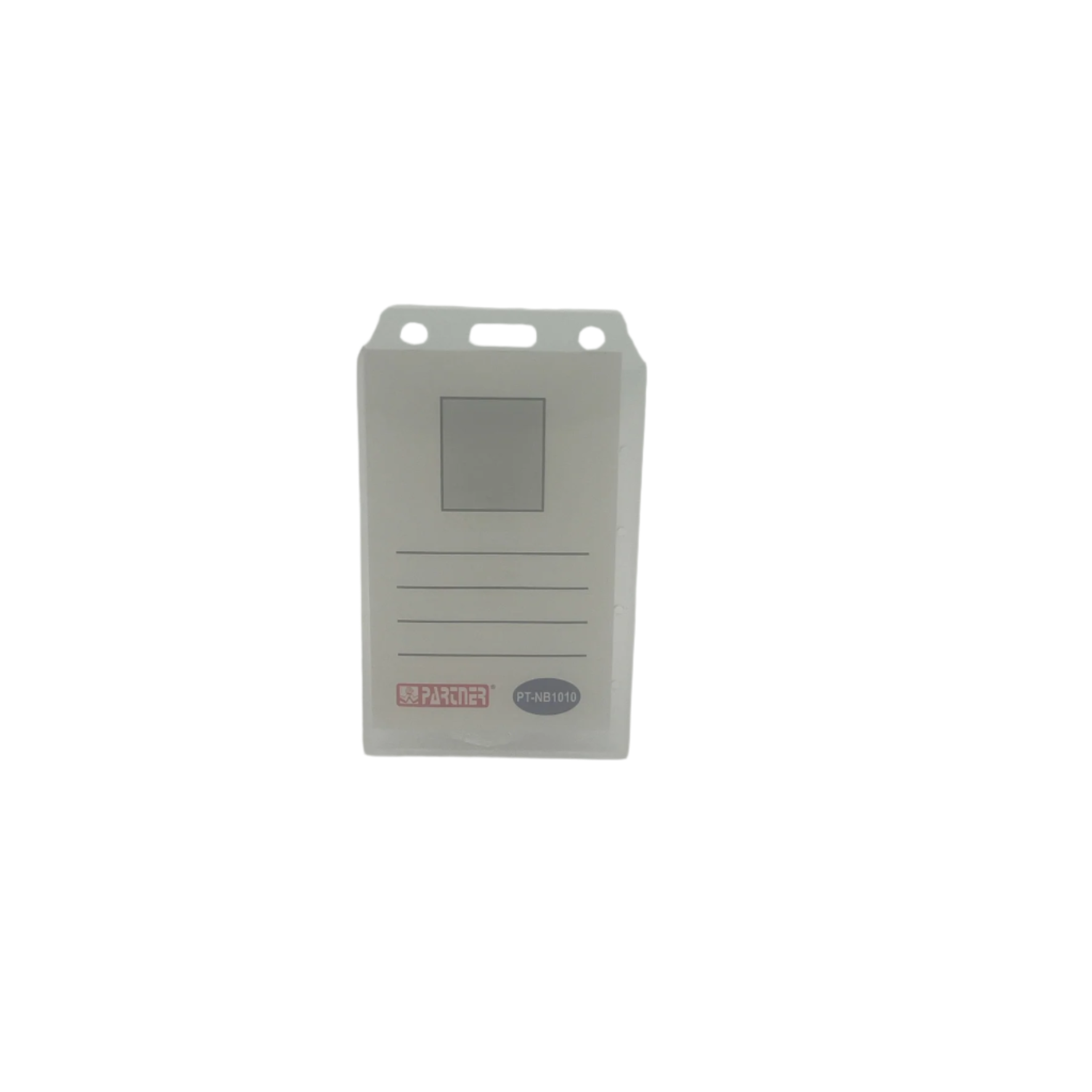 Front view of PVC ID card holder vertical design