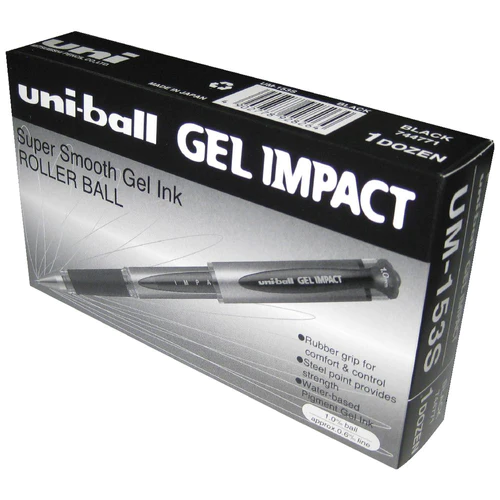 Uniball Gel Impact Broad Pen Black MI-UM153S-BK