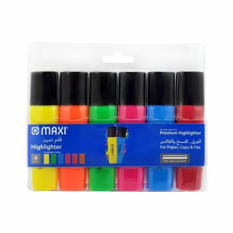 Maxi Premium Highlighter Set of 6