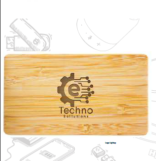 Eveure -11441 | Bamboo Powerbank Lightup Logo