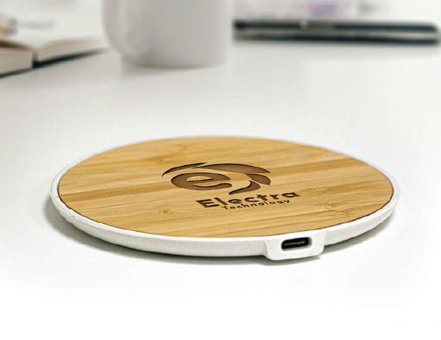 Zentia -11494 | Recycled ABS + Bamboo Wireless Charger