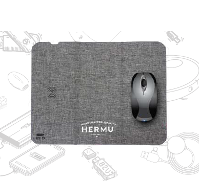 Zirax -11445 | RPET Mouse Pad with wireless charging
