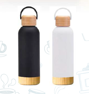 Vellrix-11470 | Insulated Bottle With Bamboo Lid