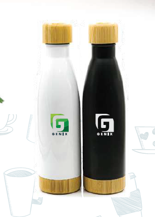 Solstix -11456 | Insulated Bottle With Bamboo Lid And Base