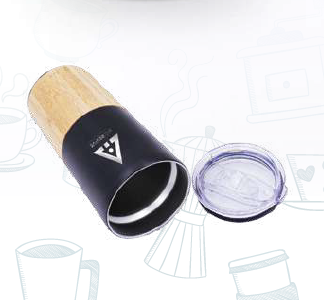 Pyrona-11415 | Stainless Steel & Bamboo Tumbler