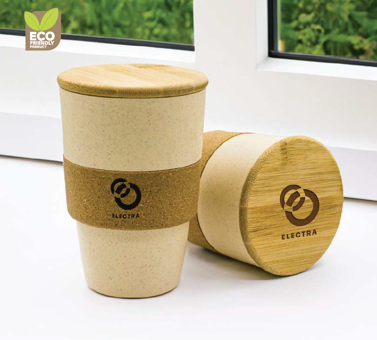 Celestix -11434 | Wheat Straw & Cork Coffee Mug