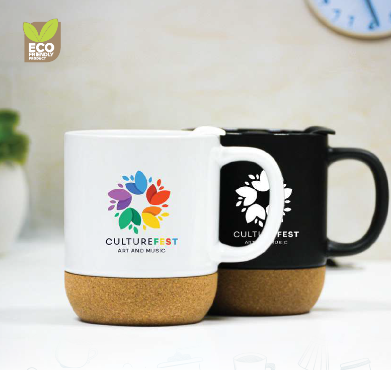 Novaris -11437 | Ceramic Mug With Lid & Cork Base