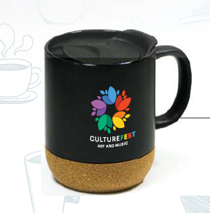 Novaris -11437 | Ceramic Mug With Lid & Cork Base