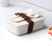 Luxera -11455 | Wheat straw Lunchbox With Cutlery Set