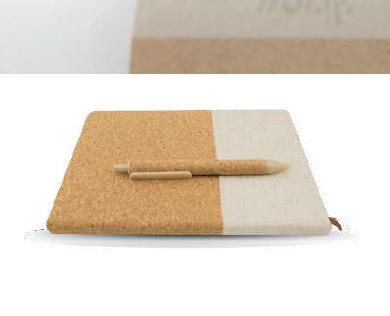 Volaris -11466 | Cork cover Notebook & Wheat straw Pen