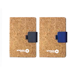 Hartil-11522 | Cork Notebook with Magnetic Closure and Pen Holder