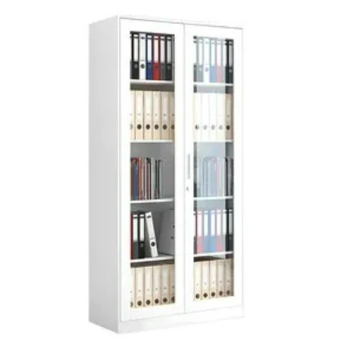 Steel File Cabinet with Full Glass Doors – H180×W90×D45 cm
