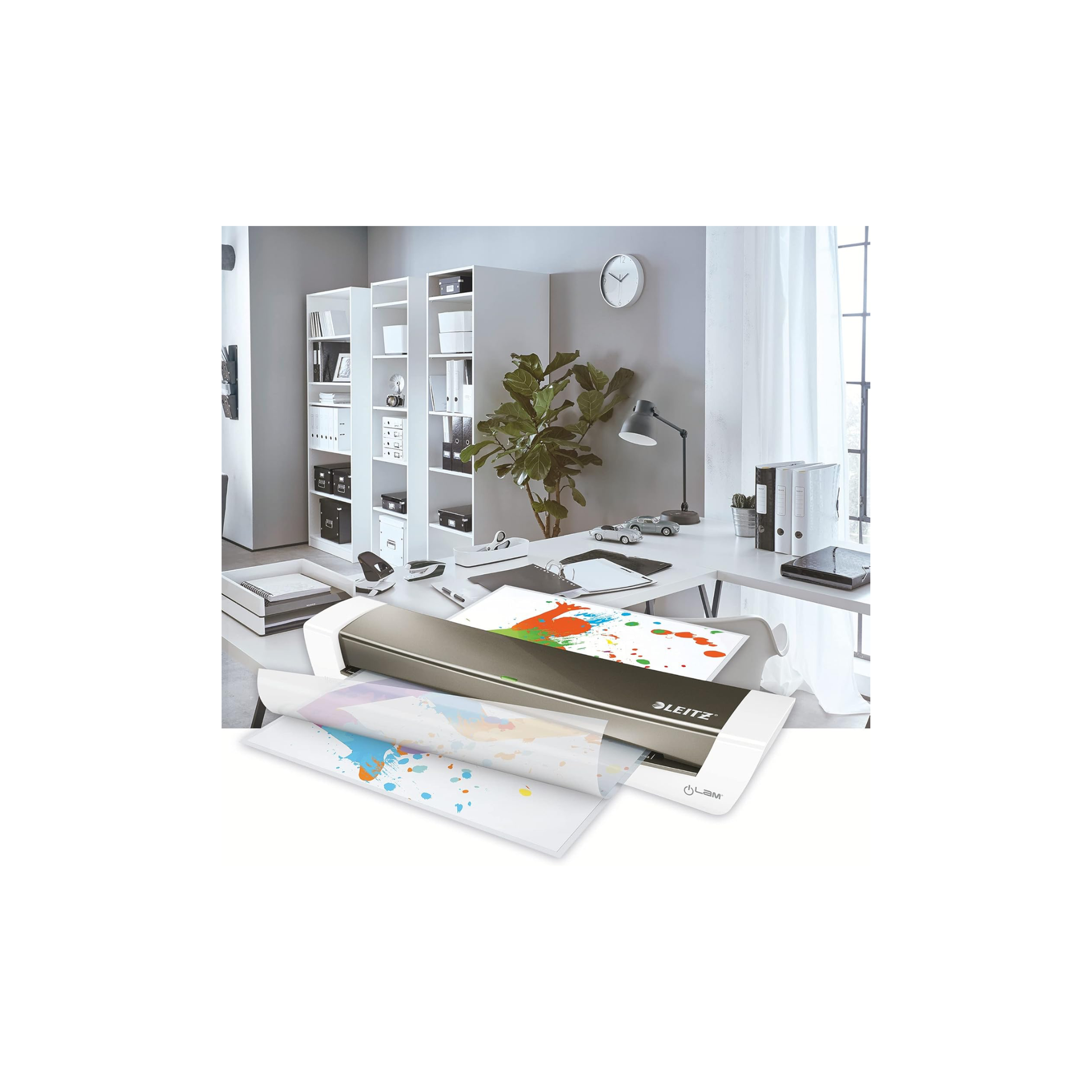 LEITZ A3 laminator front view – grey color – Qatar