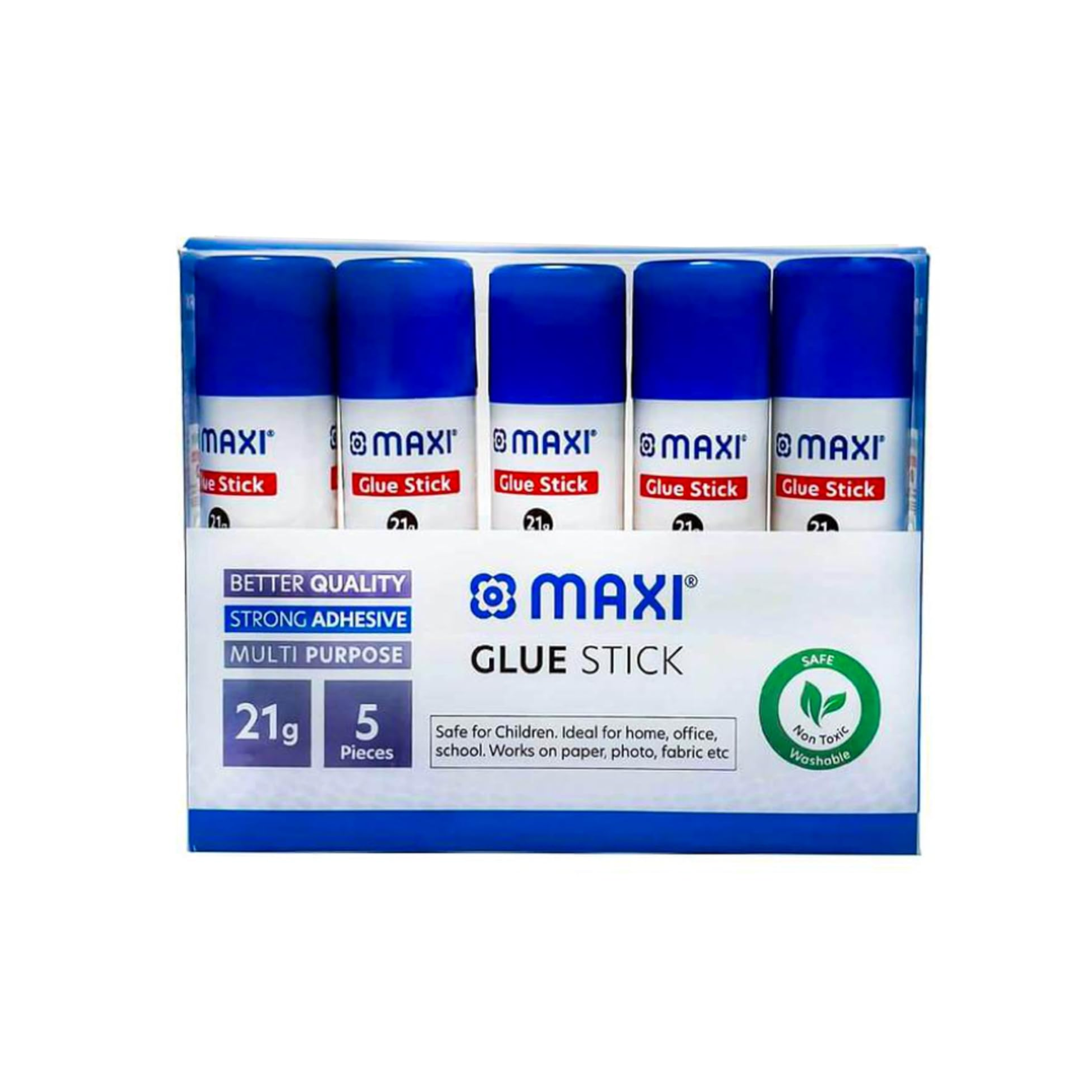 MAXI 21gm glue stick box of 5 for school and office in Qatar