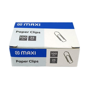 MAXI 25mm boat shape paper clips box of 100 in Qatar