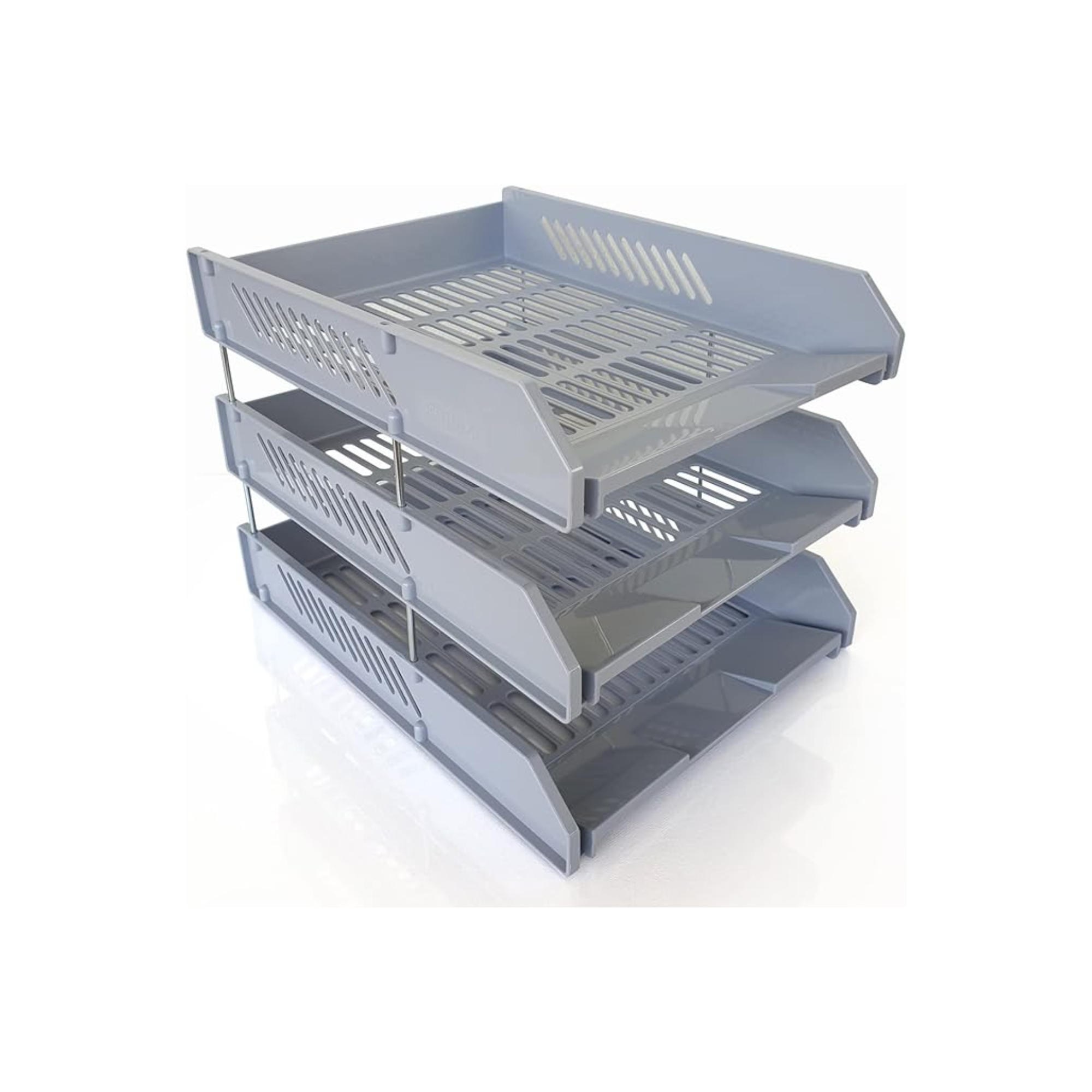 MAXI 3 layer plastic document tray grey for office use in Qatar