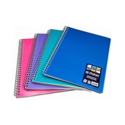 MAXI B5 Wire-O colored PP notebook front view 80 sheets