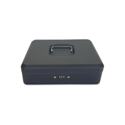 MAXI 12 inch black metal cash box with lock in Qatar